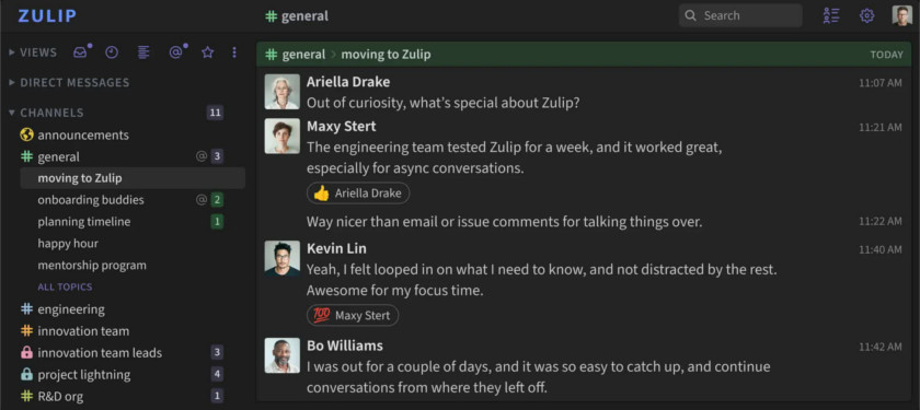 Thanks to Zulip for Making our Work Easier