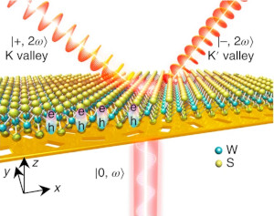 Coherent Steering of Nonlinear Chiral Valley Photons with a Synthetic Au–WS2 Metasurface