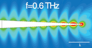 Terahertz Surface Plasmon-Polariton Propagation and Focusing on Periodically Corrugated Metal Wires